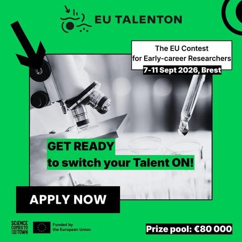 Visual with the text: Get ready to switch your talent on.